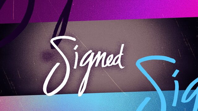 Signed key art