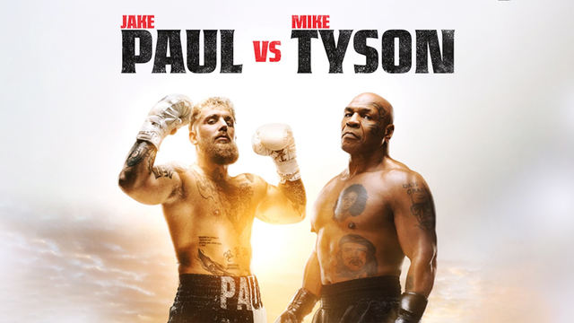 Jake Paul vs. Mike Tyson key art