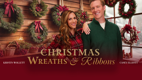 Christmas Wreaths and Ribbons