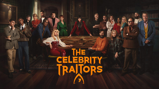 The Celebrity Traitors key art